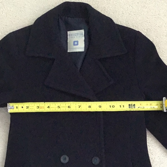 ZARA girls navy blue wool coat - Picture 5 of 8